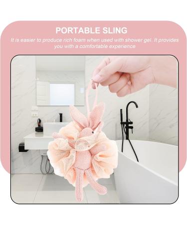 Easter Rabbit Bath Ball Pouf - Exfoliating Kids & Adults - Plush Scrubber for Shower - Loofah Accessory for Home & Hotel - Bunny Design - Buy Online on SooperMarket.com