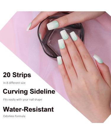 Semi Cured Gel Nail Strips Gel Nail Stickers - 16 Pcs Nail Stickers for Nail Art Soft Self-Adhesive Gel Nail Wraps Easy Apply & Remove for Salon-Quality Manicure Kit (UV/LED Lamp Required) (BSS-0367) - Buy Online on SooperMarket.com
