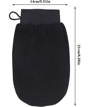 XINRUI Exfoliating Gloves - 4 Pack Shower Scrub Mitts for Men & Women | Deep Body Bath Scrubber & Dead Skin Remover | Spa Brush & Soap Exfoliator (Black - Buy Online on SooperMarket.com