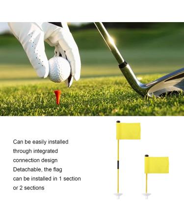 SPYMINNPOO Detachable 2 Section Golf Flagstick with Yellow Flag for Putting Green - Buy Online on SooperMarket.com