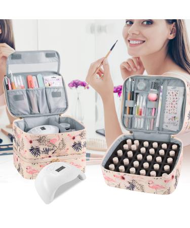 Buru s Double-Layer Nail Polish Organizer & Dryer Case - Holds 27 Bottles - Flamingo Yellow - Buy Online on SooperMarket.com