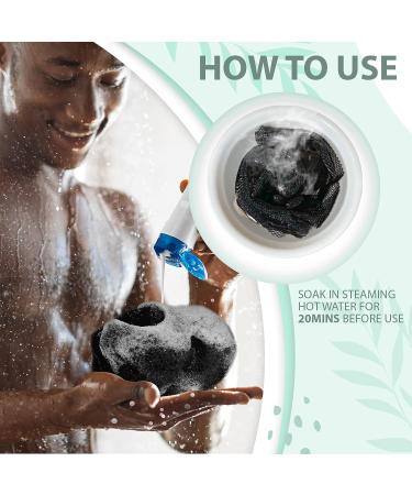 Authentic African Black Net Sponge - Exfoliating Shower Sponge - Buy Online on SooperMarket.com