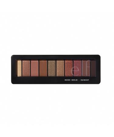 e.l.f. Cosmetics Rose Gold Eyeshadow Palette - Shimmer & Matte Finishes - 10 Pan Palette for Multidimensional Eye Looks - Define and Highlight Eyes - Sunset 0.42 Ounce - Buy Online on SooperMarket.com