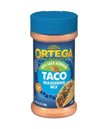 Ortega Seasoning Mix, 40% Less Sodium Taco, 6.5 Ounce 40% Less Sodium Taco 6.5 Ounce (Pack of 1)