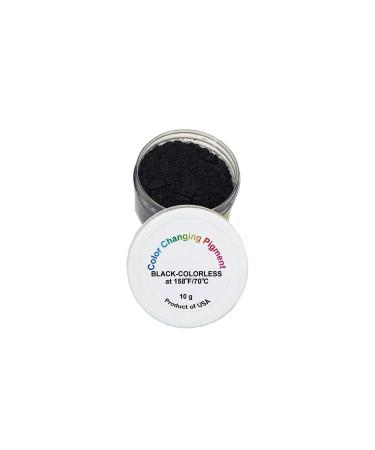 Temperature Activated Thermochromic Powder Pigment Black Changing to COLORLESS (Translucent White) at 158F/70C Perfect for Electronics Overheating Indicator Black-colorless 158f/70c