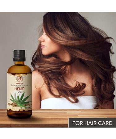 Hemp Oil 100ml - Pure & Natural Cold Pressed - Intensive Care for Face Hair & Body in Glass Bottle - Buy Online on SooperMarket.com