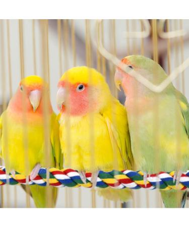 Bird Rope Spiral Perch - Ideal Climbing Rope for Parrots Budgies Cockatiels & Parakeets | 80cm with Metal Nut - Buy Online on SooperMarket.com