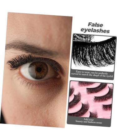 HAPINARY Natural Women Lashes 10 Pairs Fake eyelashes Curly 7d fiber Russia Natural Strip Lashes - Buy Online on SooperMarket.com