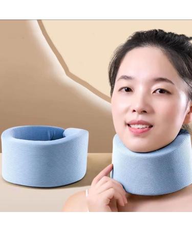 Adjustable Neck Brace - Portable Breathable Neck Support for Travel & Work | Relieves Neck Tension (Light Blue) - Buy Online on SooperMarket.com