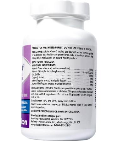 VITALUX Advanced Chewable Ocular Multivitamin Macular Degeneration Supplement with AREDS 2 AMD 50 Tablets - Buy Online on SooperMarket.com