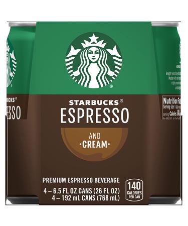 Starbucks Doubleshot Espresso Coffee Beverage, 6.5 oz Cans (4 Pack)