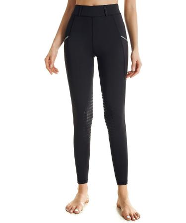 FunRiding Women's Horse Riding Tights with Pockets & Silicone Grip - Black XS - Buy Online on SooperMarket.com