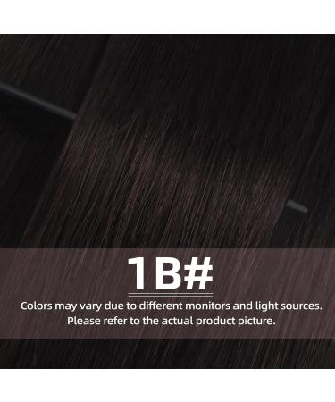 Vlasy Clip in Hair Extensions 16 Inch - Black Brown Human Hair 7 Pcs Seamless Straight Clip in Extensions for Women - Buy Online on SooperMarket.com