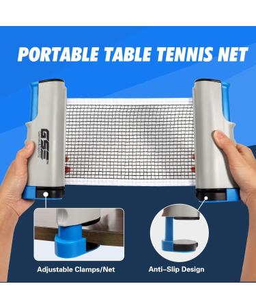 GSE Adjustable Retractable Ping Pong Net Set with Posts and Storage Bag - Professional Table Tennis Rackets, Balls, and Accessories - Buy Online on SooperMarket.com