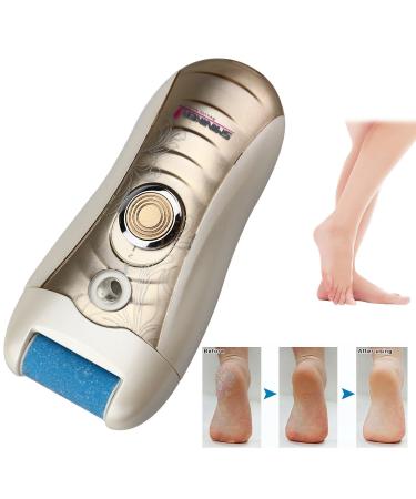 Sminiker 3 in 1 Lady Rechargeable Hair Removal Kit - Waterproof Bikini Trimmer, Epilator, Callus Remover - LED Shaver for Arms, Underarms, Bikini Line & Legs (Gold) - Buy Online on SooperMarket.com