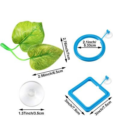 Aquarium Feeding Set: Fish Feeding Ring, Food Feeder, Spawning Bed, Betta Leaf Pad - 4 Pieces - Buy Online on SooperMarket.com