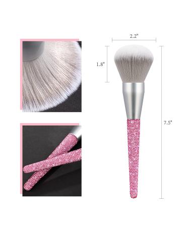 TEXAMO Large Powder Makeup Brush - Vegan Face Brush for Full Face Coverage - Ideal for Bronzer, Contouring, and Loose Powders - Pink - Buy Online on SooperMarket.com