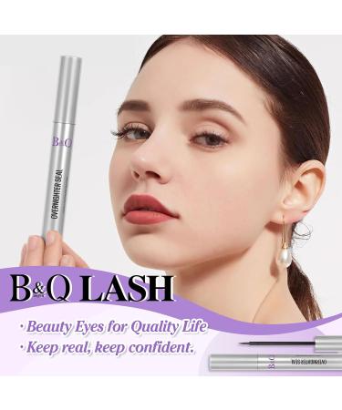 B&Qaugen 10ML Lash Sealer - Waterproof Overnight Sealant for Cluster Lashes & Eyelash Extensions | Long Lasting Black Lash Bond - Buy Online on SooperMarket.com