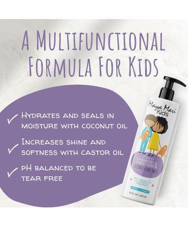 Maya Mari Kids 2in1 Shampoo + Conditioner with Tear-Free Formula and Bonus Hair Gel for Daily Hair Care - Ideal for Boys and Girls - Buy Online on SooperMarket.com