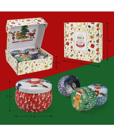 Christmas Fragrance Candles 4-Pack | Apple Cinnamon Gingerbread & Lavender Soy Wax Aromatherapy Gift Set for Women - Buy Online on SooperMarket.com