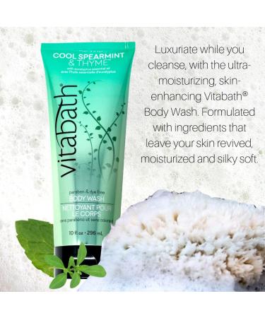 Vitabath Cool Spearmint & Thyme Body Wash and Body Polish Combo - 10 oz (Pack of 1) | Cruelty-Free & Paraben-Free | Moisturizing Bath Cleanser - Buy Online on SooperMarket.com