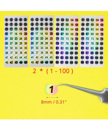 WORKIRO 100-Piece Nail Display Set with Ring & Number Stickers Transparent Almond Nail Tips for Art & Color Presentation - Buy Online on SooperMarket.com