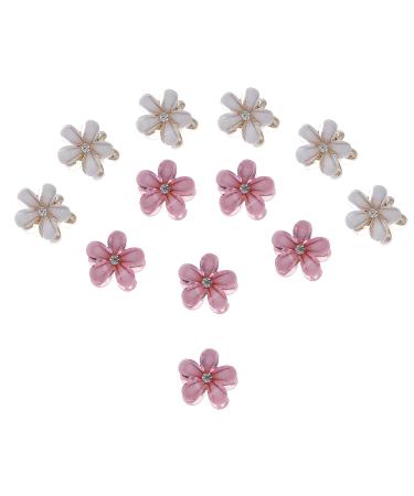 12 Pieces Mini Daisy Flower Hair Claw Clips in White and Pink - Hair Accessories for Women and Girls - Buy Online on SooperMarket.com