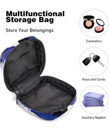 White Crane Peony Flower Sanitary Napkin Storage Bag | Menstrual Cup & Nursing Pad Holder | Portable Period Pouch for Women & Girls - Buy Online on SooperMarket.com