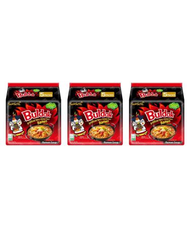 Samyang Buldak Stew Type Hot Chicken Noodle Challenge Ramen (Pack of 15) by CNMART