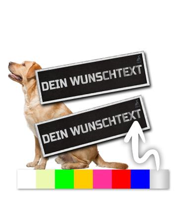 2 pieces P24S K9 dog harness velcro stickers design yourself for medium and large dogs with name Large White Large White
