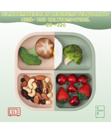 FireTink 3-Piece Silicone Baby Plate Set - BPA-Free Suction Cup Slip-Resistant Children's Dishware with Fork & Spoon - Buy Online on SooperMarket.com