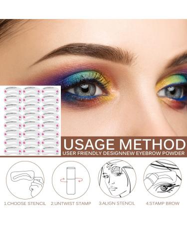 Sioppkik Eyebrow Stencil Set - 24 Reusable DIY Makeup Tools for Perfect Eyebrows | International Shipping Available - Buy Online on SooperMarket.com