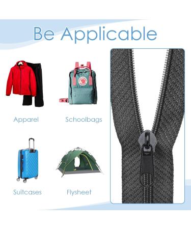 12-Pack Zipper Slider Replacement - Removable Zipper Pull Fixer for Jackets Suitcases & Backpacks (Black) - International Shipping - Buy Online on SooperMarket.com