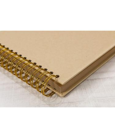 Potricher 12.2 x 8.5 Inch Hardcover Kraft Scrapbook Photo Album - 80 Pages - Wedding Anniversary Family Album (Brown) - Buy Online on SooperMarket.com