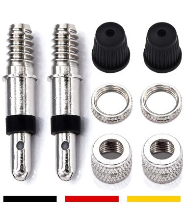 Bicycle valves replacement set: 8 parts Dunlop flash valve with seal valve mother valve cap accessories spare parts for PUKY wheel city bike holland bike as a bicycle replacement valve repair