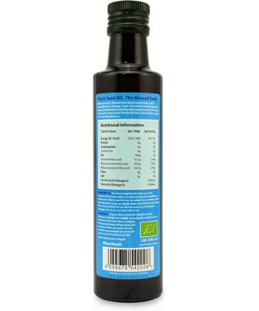 Organic Black Seed Oil - Pure Raw Virgin Cold Pressed - 250ml - 8.8 fl. oz - Buy Online on SooperMarket.com