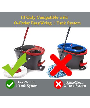 2 Pack Microfiber Spin Mop Replacement Heads for Ocedar EasyWring Spinning Mop - Buy Online on SooperMarket.com