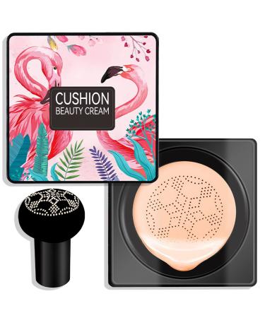 Mushroom Head Air Cushion CC Cream Foundation Moisturizing BB Cream Foundation Makeup Long Lasting CC Cream Liquid Foundation Matte Concealer Foundation Suitable for All Skin Types(Natural)