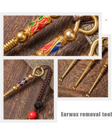 3Pcs Micro Mini Scoop Earwax Removal Kit - Tiny Gold Set Lab Spatula for Glitter Mica, Cleaning Tools - Buy Online on SooperMarket.com