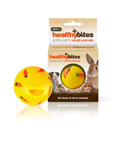 VETIQ Healthy Bites Activity Treat Ball For Small Animals. Boredom Buster Interactive toy 7cm diameter