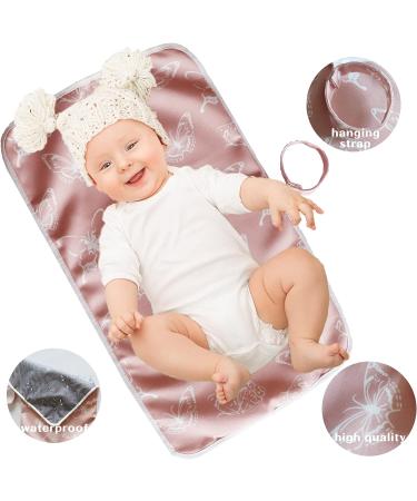 Portable Changing Mat | Foldable Travel Urinal Pad | Waterproof Nappy Change Mat - 60cm x 35cm - Pink - Buy Online on SooperMarket.com