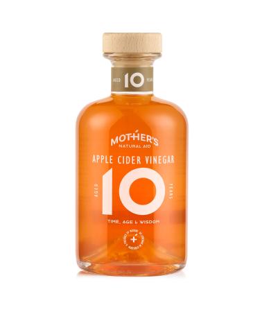 Mother's Natural Aid Apple Cider Vinegar - 10 Year Aged Raw Apple Cider Vinegar with High Concentration of Mother - Keto Diet Suitable - Superior Category Vinegar - Unpasteurised & Unfiltered-(350ml) 350 ml (Pack of 1)