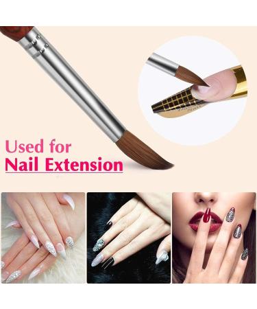 8# Sable Nail Art Brush Nail Brush with Red Wooden Handle Manicure Design Manicure tool Brown-8# - Buy Online on SooperMarket.com