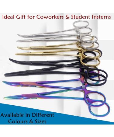 Multifunctional Hemostat Forceps 5" in Length with Curved Serrated Jaws Used as Fishing Pliers Ear Piercing Clamp and Pet Ear Nose Hair Pull Locking Tool Made of High Grade Stainless Steel - Buy Online on SooperMarket.com