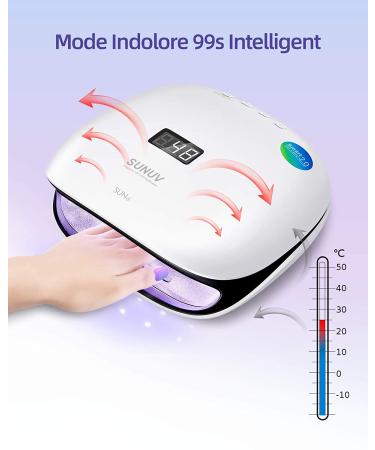 SUNUV 48W UV LED Nail Dryer Lamp for Gel Polish | SUN4 Black | Auto Sensor, Professional Nail Art Tools - Buy Online on SooperMarket.com