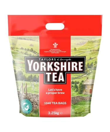 Housold Yorks Tea Bags Plant-Based Tea Bags Biodegradable | Classic British Tea Bags Bundle Perfect for Any Occasion Midday Break Relaxing Evening (1040 Bags Original)