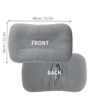 HOMBYS Muslin Baby Lounger Cover 2 Pack - 100% Cotton Slipcover for Infant Pillow (Blue & Grey) - Buy Online on SooperMarket.com