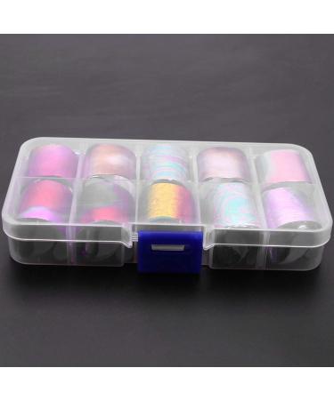 Wispbreeze 10 Grid Nail Star Paste Color Transfer Film UV Gel Nail Sticker Nail Diy Art Decoration 2.5x100cm 17 - Buy Online on SooperMarket.com