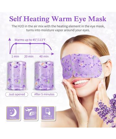 Steam Eye Mask 12 Packs Warming Eye Mask Self Heating Eye Mask Soothing Headache Relief Lavender Sleep Mask for Dry Eyes Fatigue Disposable Moist Hot Compress Eye Patch for Relaxation and Eye Strain - Buy Online on SooperMarket.com