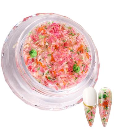 1Box 3D Dried Flower Nails Art Nail Accessories Elegant Nails Art Adornments Decoration Perfect For Nail Decoration Mixed Flowers For Nails Art S053A